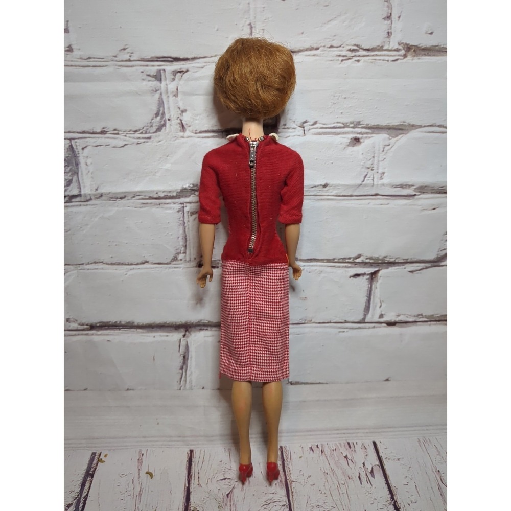 Vintage 1960s Barbie Bubblecut Titian RED Hair‎ Student Teacher Dress Great Hair - Picture 15 of 16